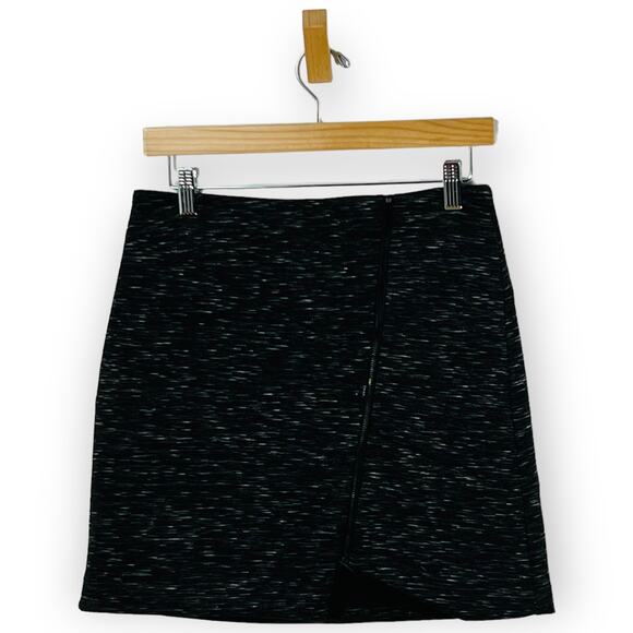 Sam Edelman Skirt Gray Ponte Knit Asymmetric Mini Modern Minimalist Women’s 4 - Picture 3 of 9